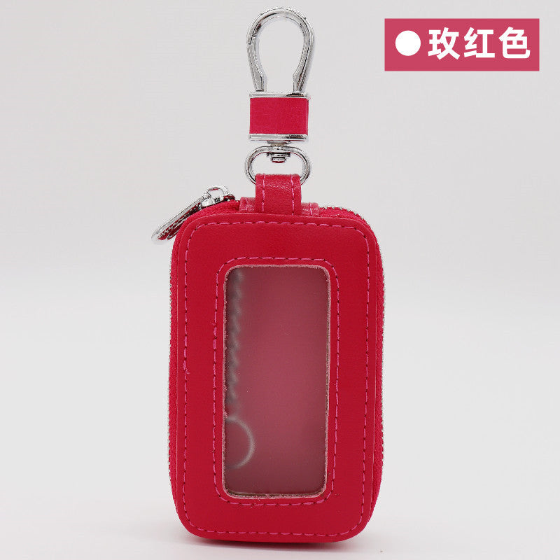 Wholesale Cowhide key storage bag coin purse home car key bag